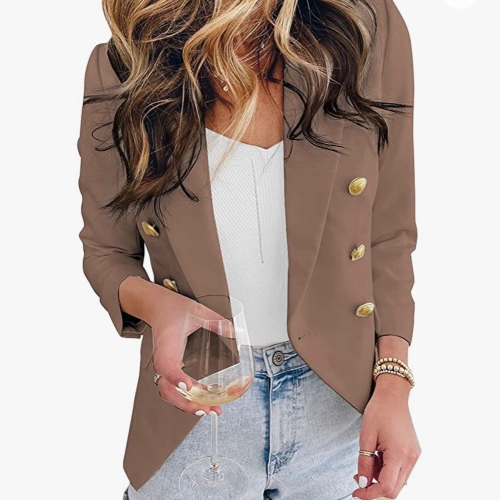 Lapel Button Business Blazer